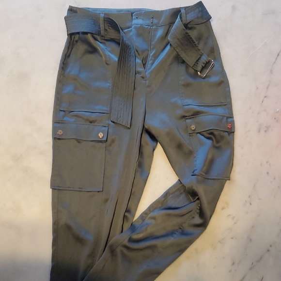 White House Black Market Pants - White House Black Market Satin Sage Trousers